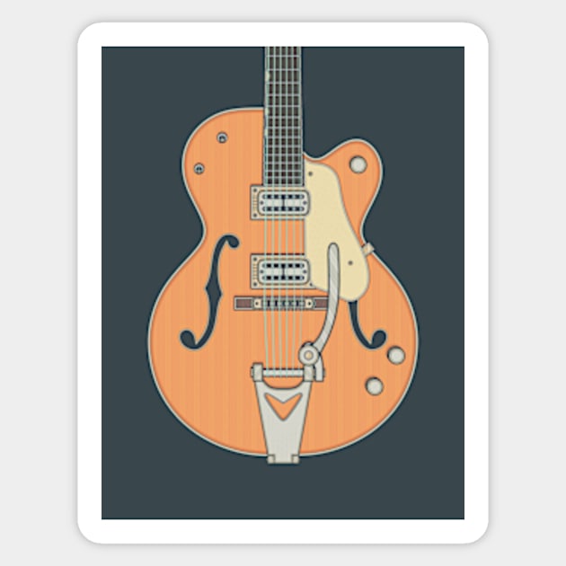 Rockabilly Guitar Sticker by milhad